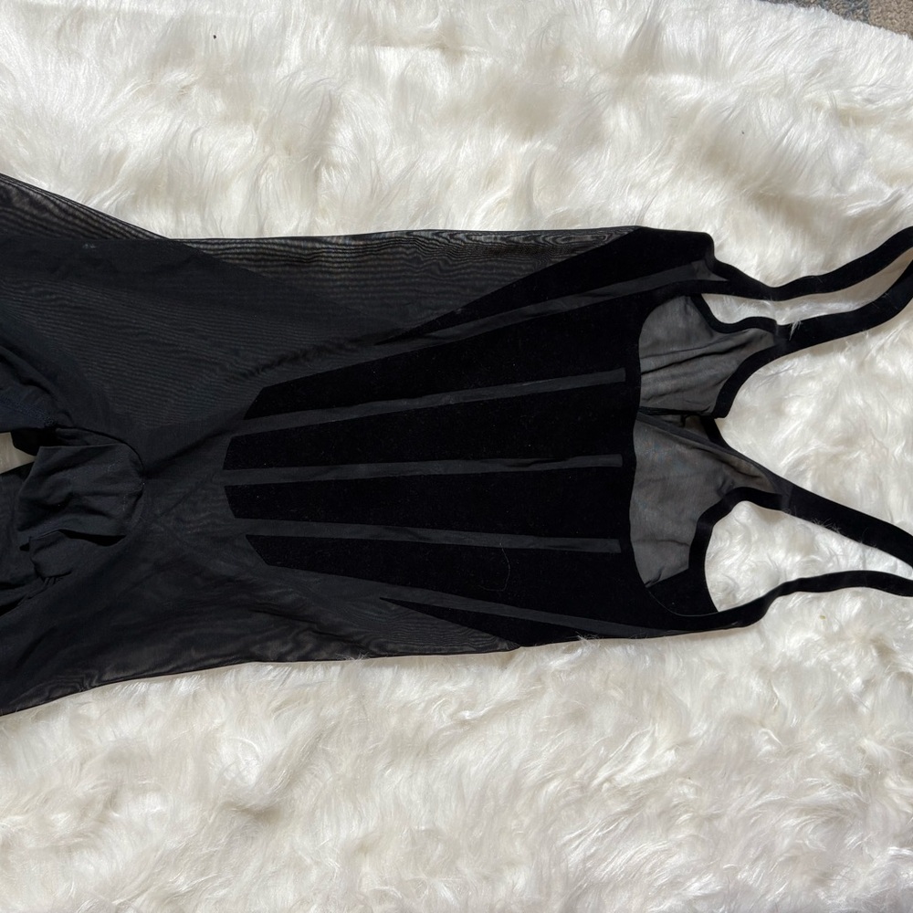 Wolford 70th Anniversary Collection Black Sheer Bodysuit